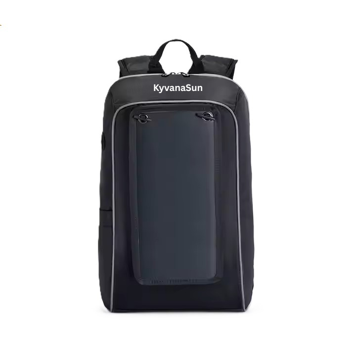 Sac à Dos Solaire KyvanaSun Héli - certifié GRS – Leger, éco-responsable pour quotidien, travail et outdoor.