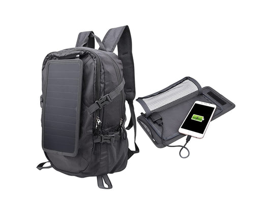 Sac à dos solaire pliable 35L – Recharge USB, compact et imperméable – Idéal rando & voyage